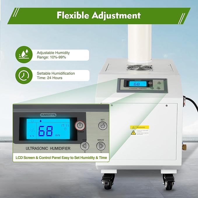 Humidifier Large Room, 10L 6.6Lbs/H Industrial Ultrasonic Mist Maker - Image 3