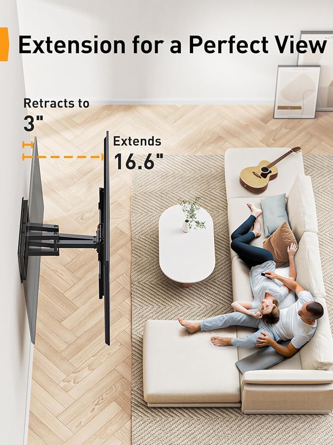 Perlegear UL Listed Full Motion TV Wall Mount - Image 8