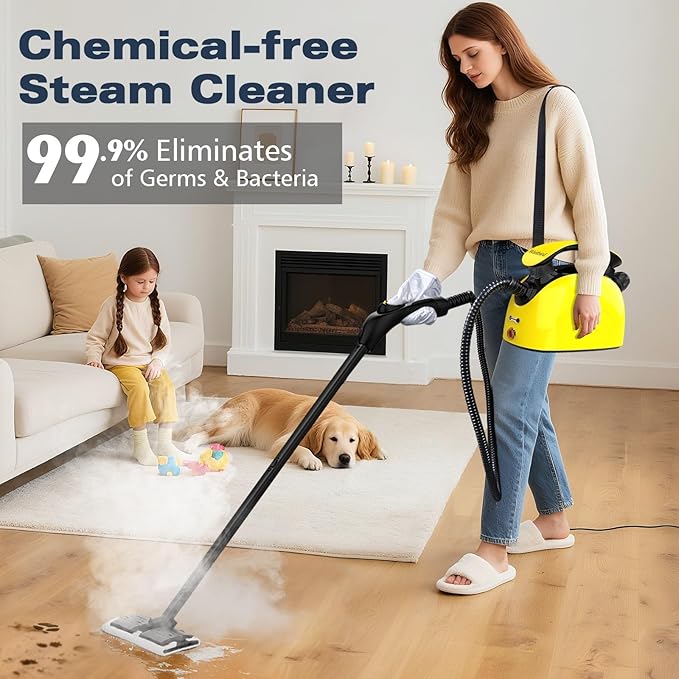 Steam cleaner, 1500w Steamer Cleaning Fast Heating Multi-Surface Steam Cleaner - Image 2