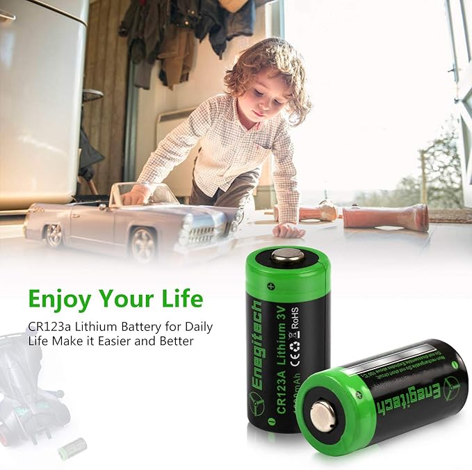 Enegitech CR123A 3V Lithium Battery, 123 Lithium Batteries 3 Volt 1600mAh - Image 7