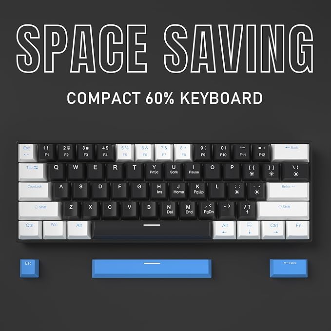 Camiysn 60% Mechanical Gaming Keyboard, Detachable Type-C Cable Mini Keyboard - Image 3