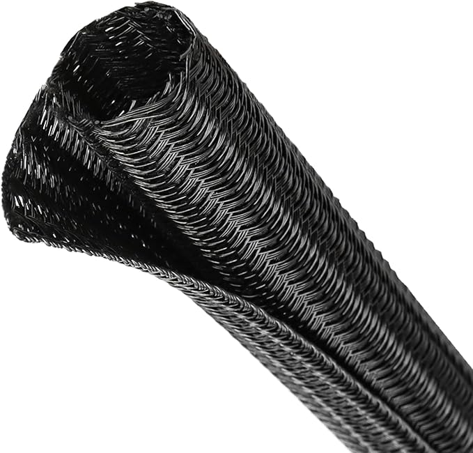Split Wire Loom Tubing, Cable Protector Sleeve, Braided Cable Management by ConveniencetoYourLife