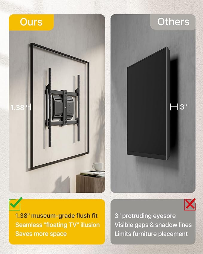 monTEK Heavy Duty Ultra Slim TV Wall Mount - Image 2