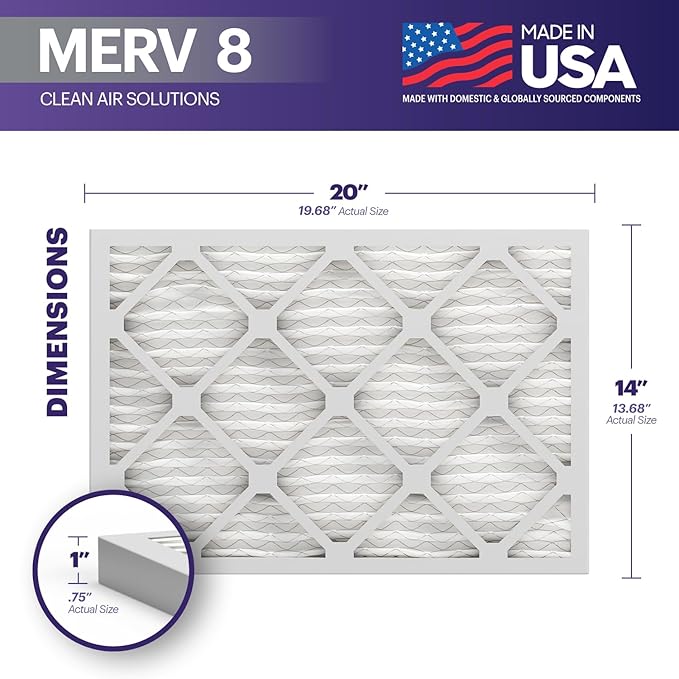 BNX TruFilter 14x20x1 Air Filter MERV 8 - Image 2