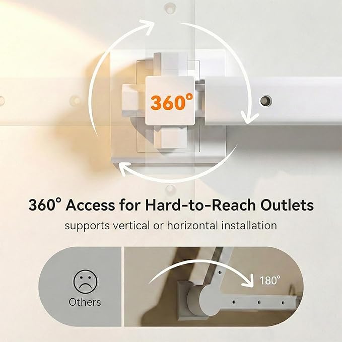 Wall Outlet Extender Stick & Electrical Plug Extension Outlet, Adjustable - Image 4