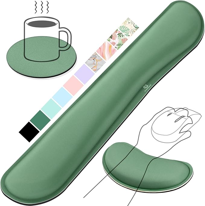 Gimars Upgrade Enlarge Silky and Superfine Fabric Gel Memory Foam Keyboard by Gimars