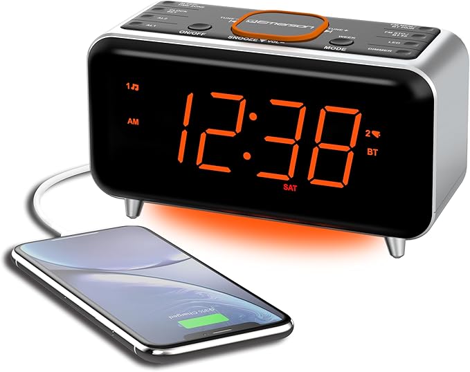 Emerson CKS1521 SmartSet Bluetooth Dual Alarm Clock Radio by Emerson