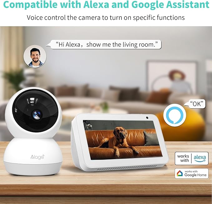 2K Indoor Security Camera, AI Human & Pet Motion, 2.4/5 GHz, 360° Pan Tilt - Image 8