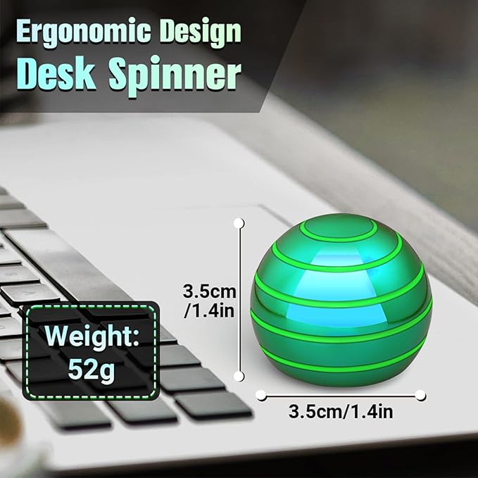 Luminous Desk Spinning Toys for Kids Adults, Metal Full Body Optical Illusion - Image 4