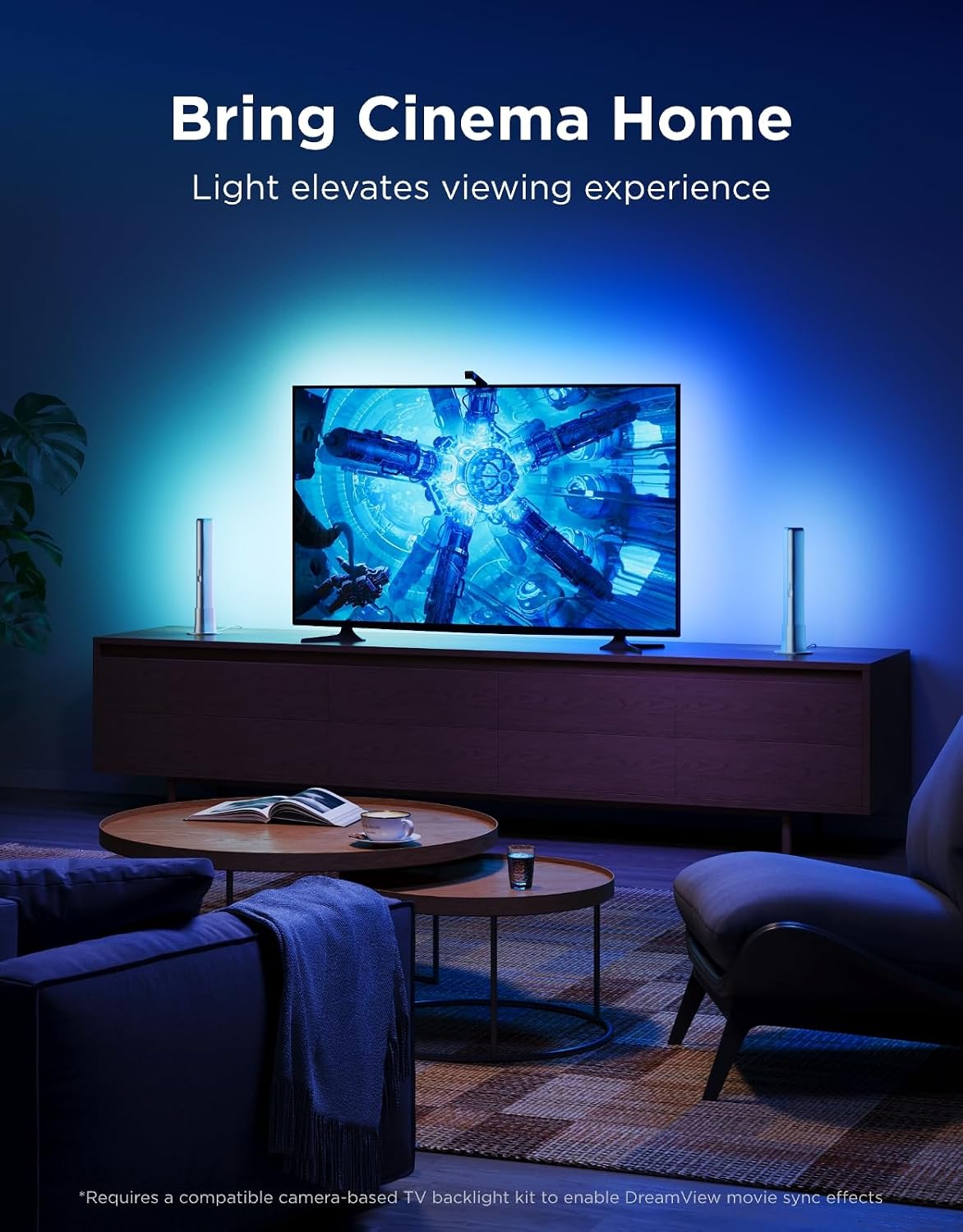 Govee Smart Light Bar, RGBICWW TV Lights for Living Room, Gaming, Silver | Compatible with SmartThings, Matter, Alexa, LED Light Bar with Scene and Music Modes for Living Room, Gaming, PC, App Control