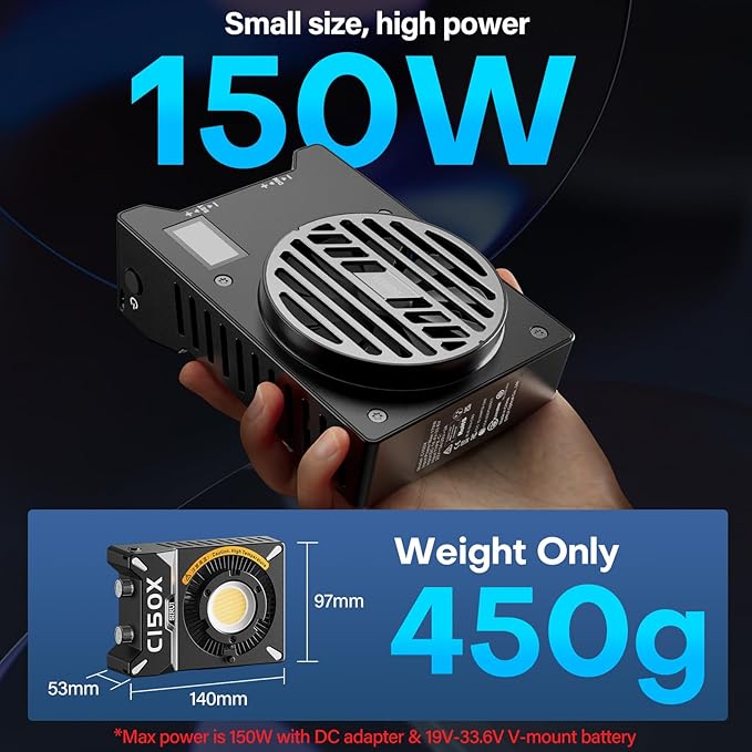SIRUI Super Bulbs C150X Combo 150W LED Video Light, COB Portable Photography - Image 2