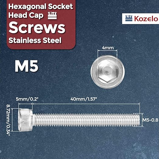 Kozelo 15pcs Socket Head Cap Screws - Image 2