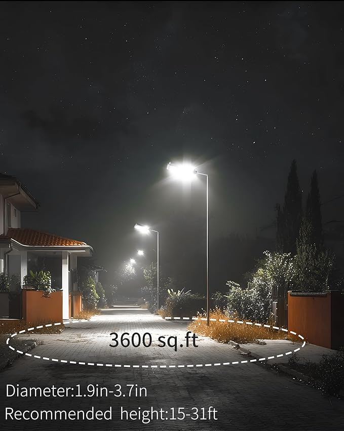 Ofuray Of-15000W Solar Street Lights Outdoor – Super Bright 150 LED, Lights up 3 - Image 5