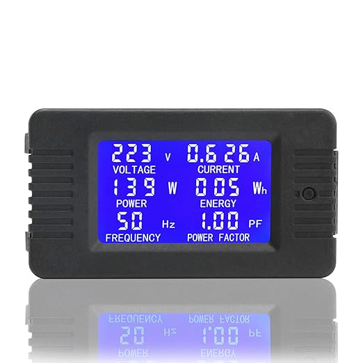 DROK AC Digital Meter, Current Voltage Amperage Power Energy Frequency Factor - Image 7
