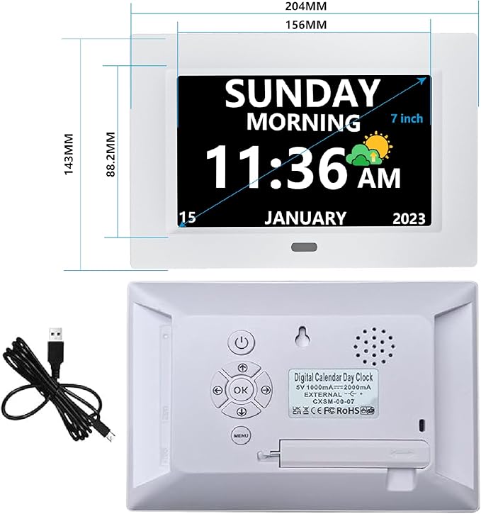 LXBYJKJ 7 Inch Digital Clock - Image 2