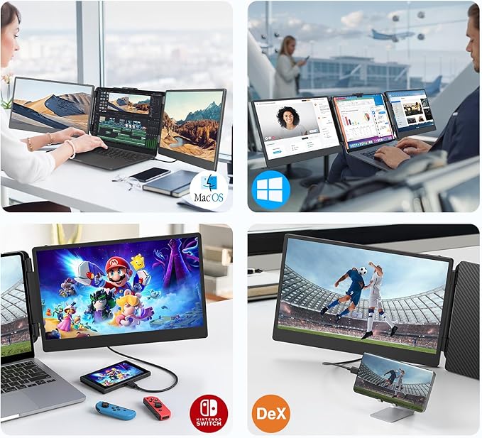 14'' Screen Extender Portable Laptop Plug-play, 1080P IPS Laptop Monitor - Image 4