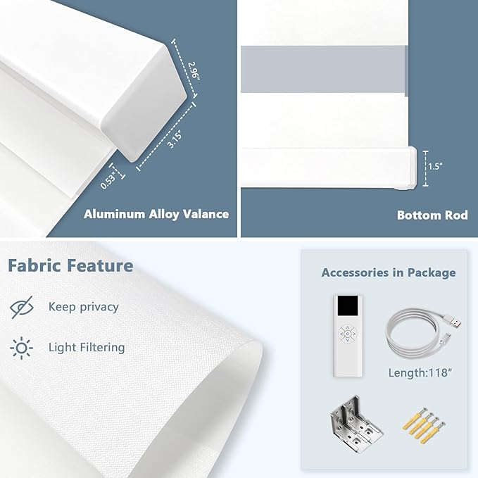 COOLWINDS Motorized Zebra Blinds - Image 3