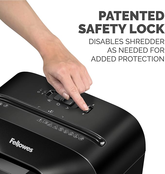 Fellowes LX41-DB 8-Sheet Micro-Cut Paper Shredder - Image 3
