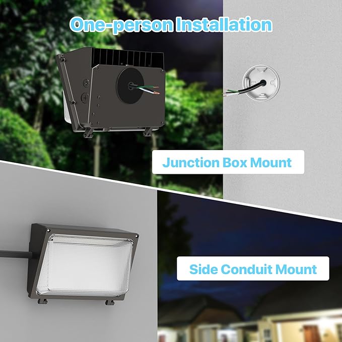 HYPERLITE LED Wall Pack Light: 120W Glass Lens LED Wall Packs Outside Lighting - Image 7