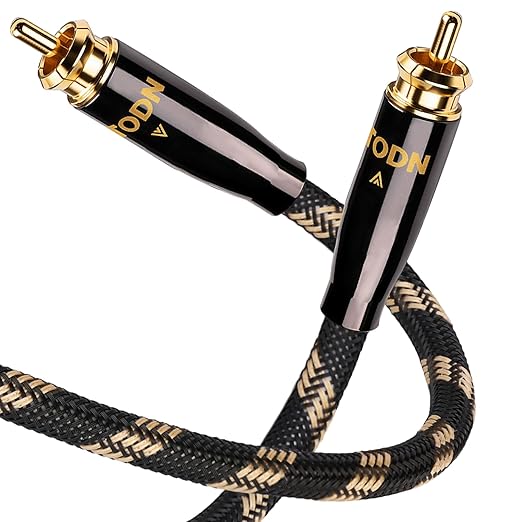 TODN Audiophile Digital Coaxial Cable HiFi SPDIF Coax Audio Cable 75-Ohm RCA by TODNAudio
