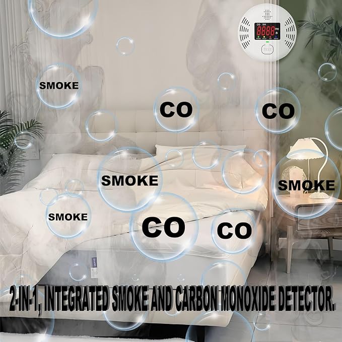 Vzmcov Carbon Monoxide and Smoke Detector Equipped - Image 6