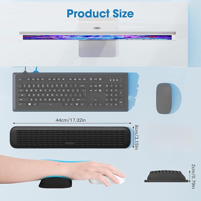 MEKASS Keyboard Wrist Rest, Soft Memory Foam Wrist Support - Image 5