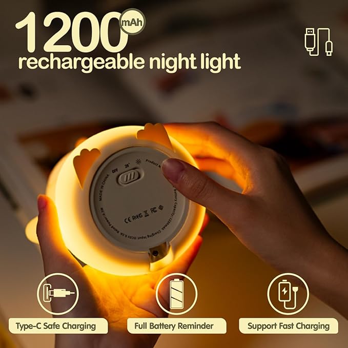 ATSUI Penguin Night Light, LED Squishy Novelty Animal Night Lamp, Food Grade - Image 6