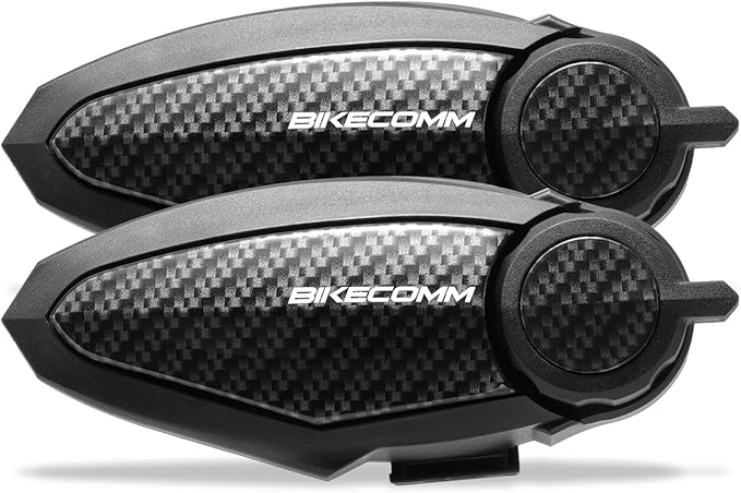 BIKECOMM BK-S2 Motorcycle Bluetooth Headset Intercom – 1200M Range Wireless by BIKECOMM