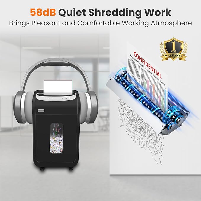 VidaTeco Paper Shredder for Home Office Heavy Duty - Image 4
