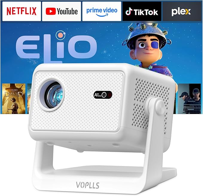【Officially-Licensed APP & 1800 ANSI】Smart Mini Projector by VOPLLSProjector