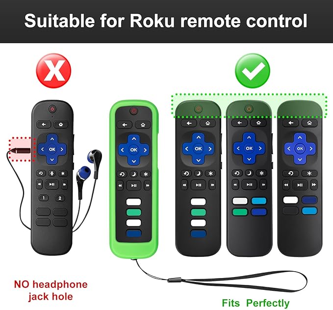 Remote Cover Case for Roku TV Remote Control/Silicone Protective Sleeve Skin - Image 2