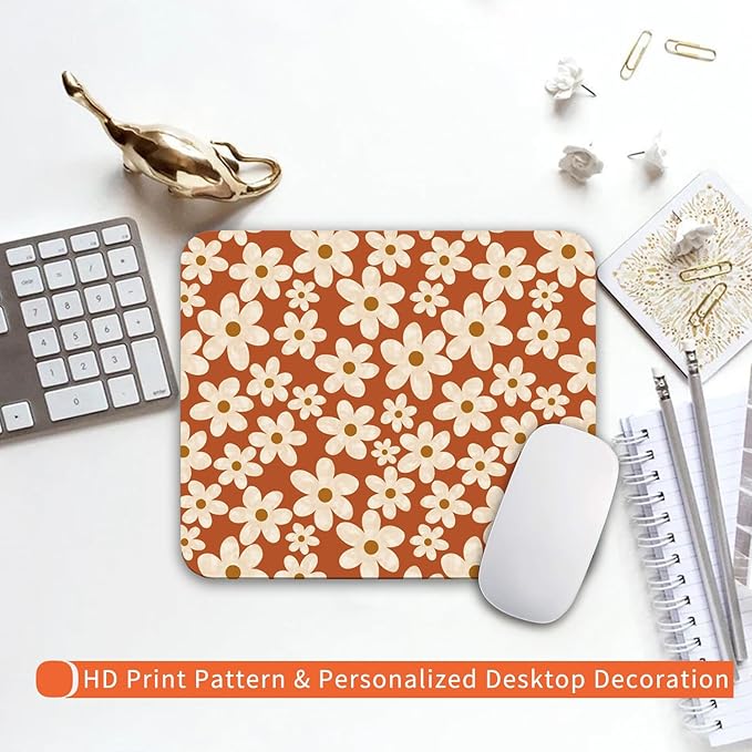 Armanza Square Mouse Pad Cute Flowers, Personalized Premium-Textured Custom - Image 6