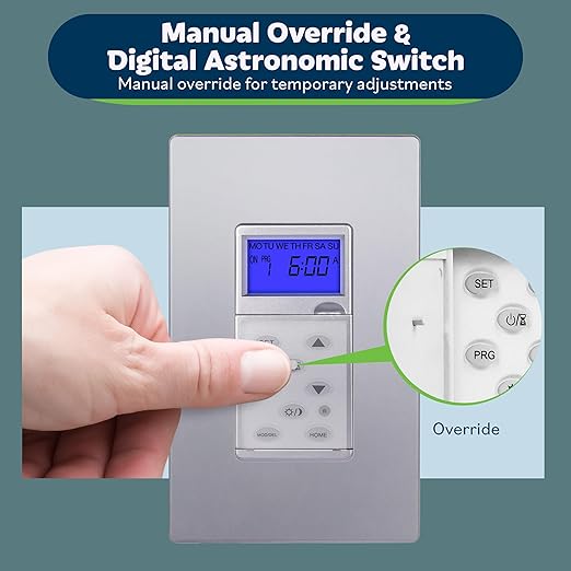 TOPGREENER Digital Astronomic Timer Switch, 7-Day Programmable Sunrise Sunset - Image 5