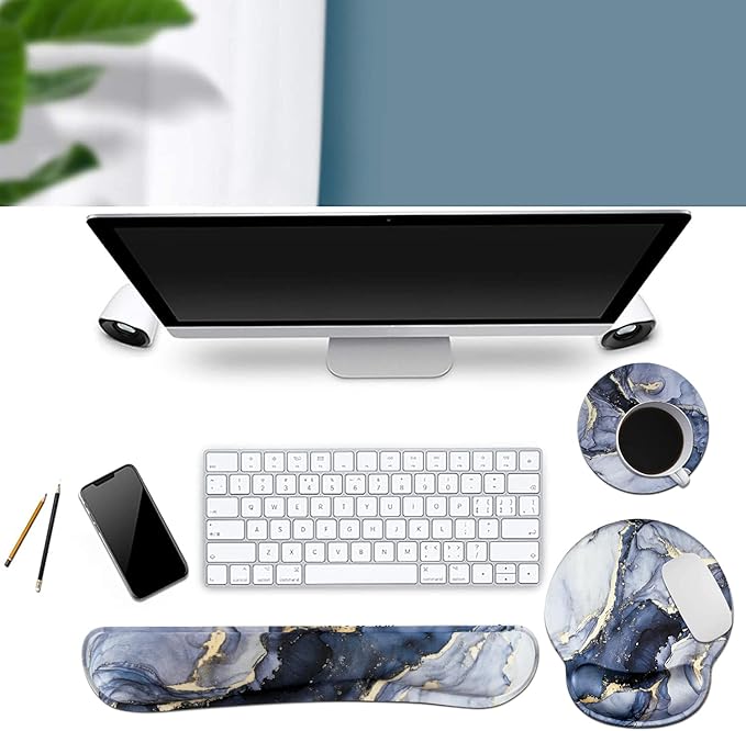 iLeadon Mouse Pad with Wrist Support Keyboard Wrist Rest Set, Ergonomic Mouse - Image 2