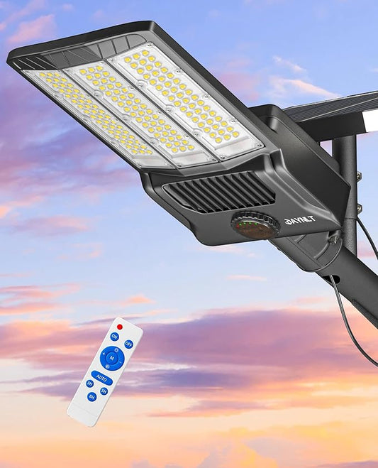 JAYNLT Y-6500W Solar Street Lights Outdoor, 650000LM 6500K High Powered by JAYNLT