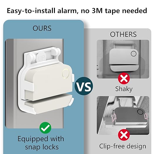 Garage Door Bracket for Ring Alarm Contact Sensor 2nd Gen – White Mount - Image 5