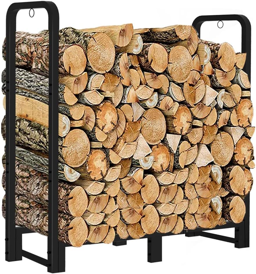 3ft firewood rack stand heavy duty logs holder, main product view
