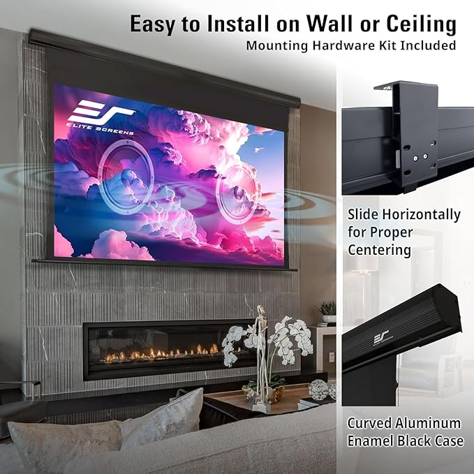 Elite Screens Saker Tab-Tension AcousticProUHD RC1 Kit, 100-INCH 24" Drop - Image 2