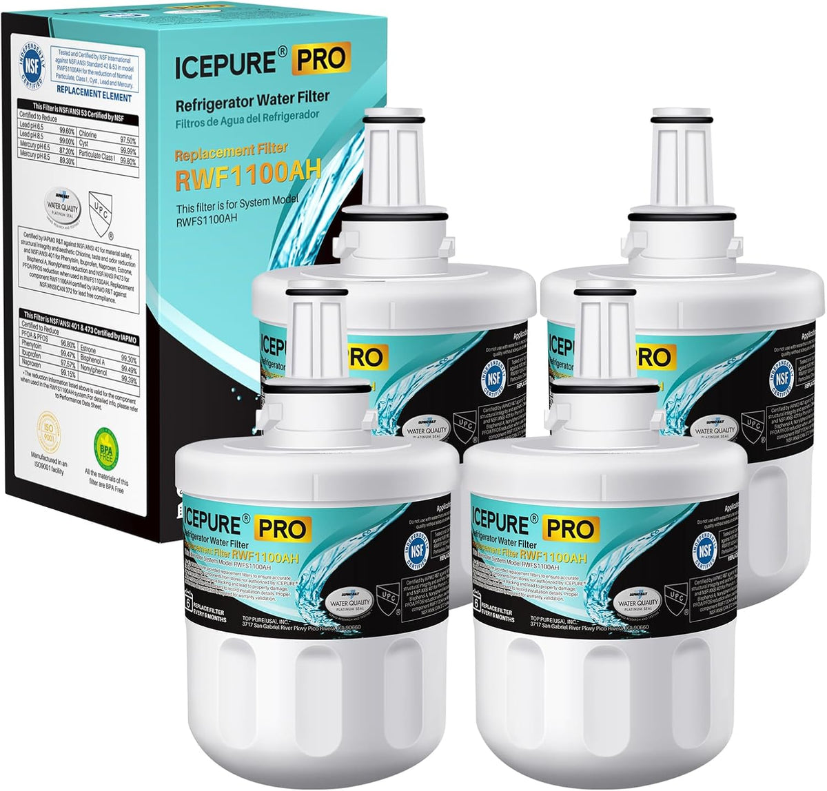 ICEPURE DA29-00003G Remove PFOA&PFOS, NSF/ANSI 401&473&53 Replacement