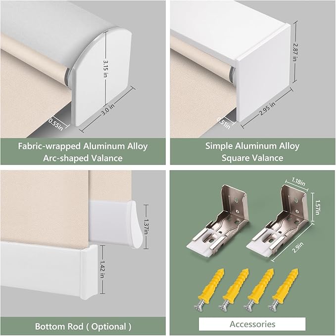 ZSHINE Motorized Blackout Window Blinds Customize Width Remote Control Wireless - Image 6