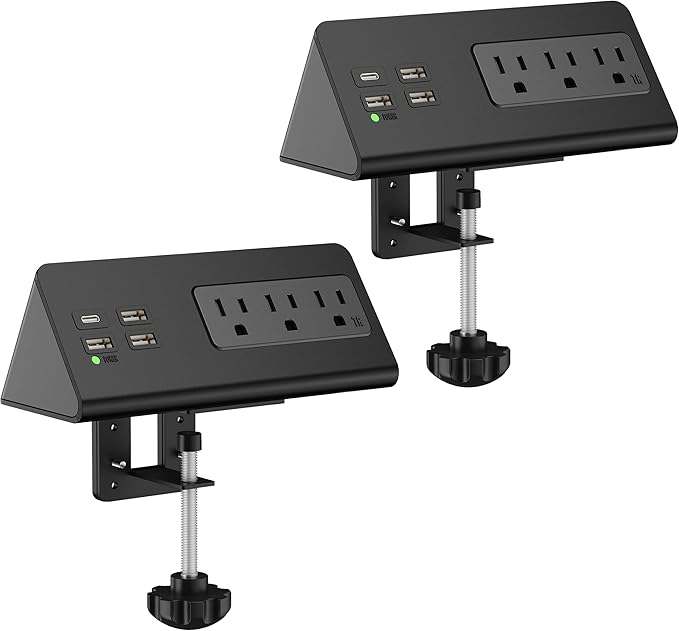 Nightstand Edge Mount Power Strip by Emerising