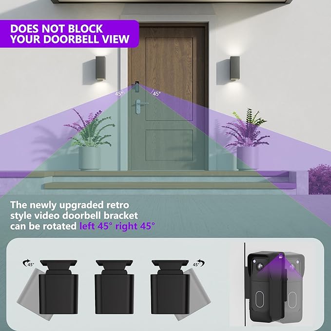 Blink Doorbell Mount, 90° Adjustable, Anti-Theft, No-Drill Mount - Image 5