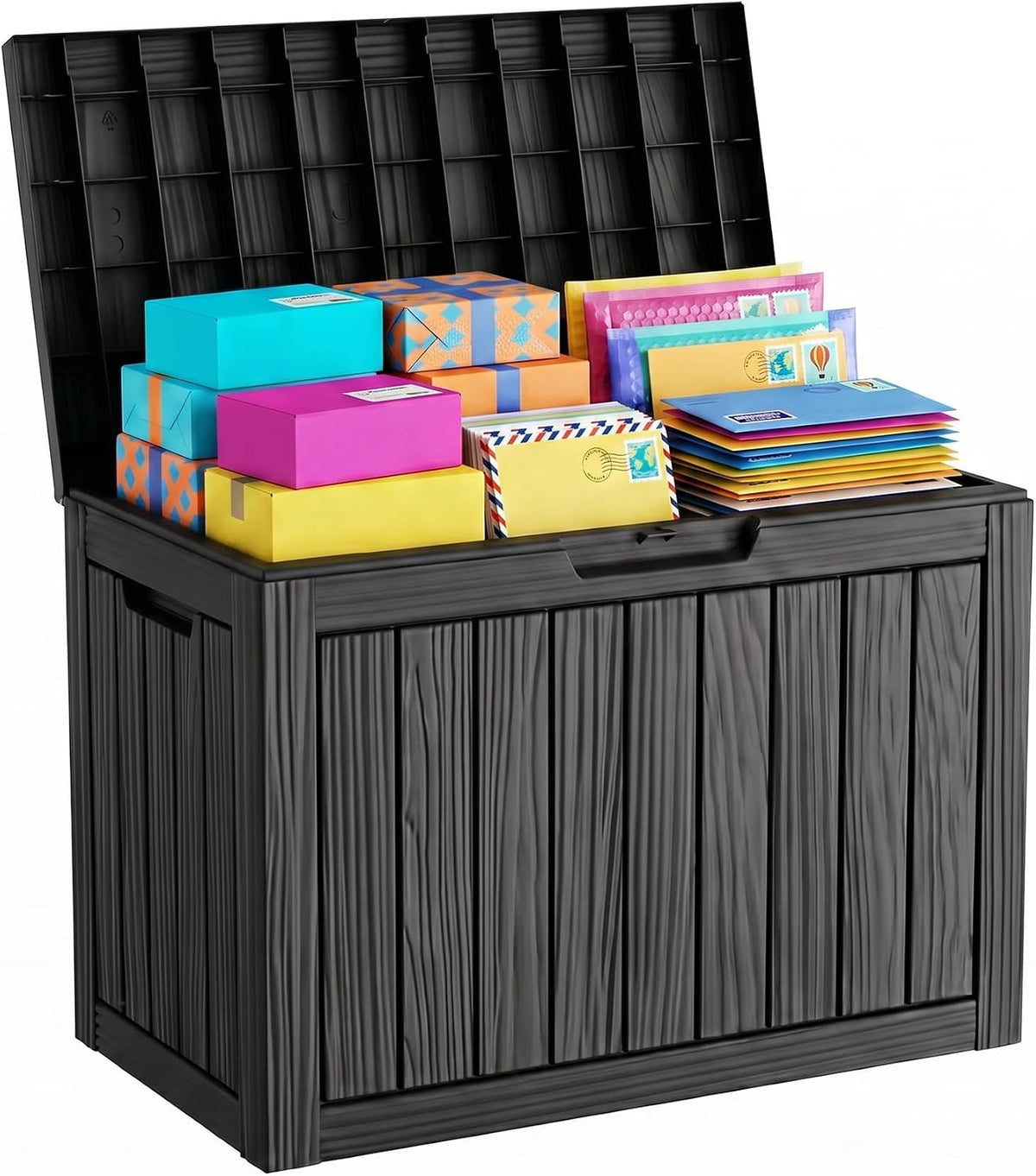 package delivery box, lockable resin outdoor package, waterproof, main product view