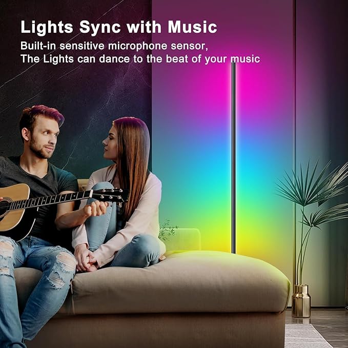 Bcmsda RGB LED Floor Lamp, RGB LED Corner Lamp - Image 5