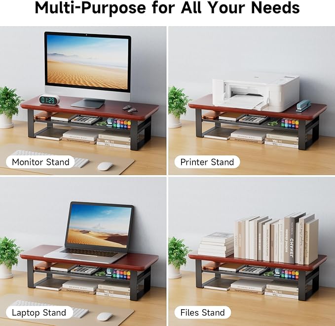 NestNeat Monitor Stand Riser, 24 Inch Computer Monitor Stand - Image 7