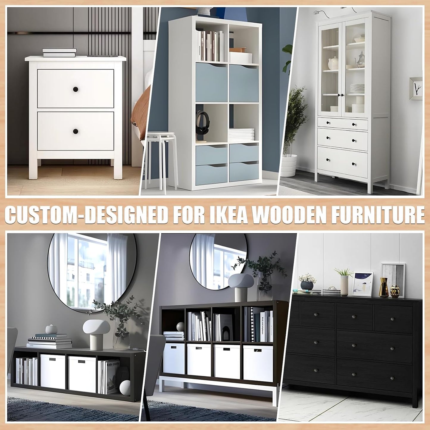 Wood Furniture Repair Kit (White/White Stain) for IKEA | with 40g Wood Repair Paste & 70g Wood Putty, Custom Design to Repair Scratches, Cracks, Paint loss ,Holes