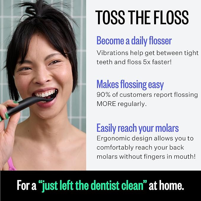 FLAUS Electric Flosser Refills 90ct Extra Strong Woven Dental Floss Heads - Image 4