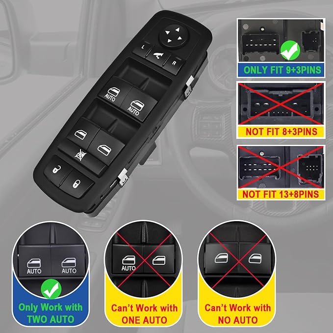 AMICAREP Master Power Window Switch Driver Side Compatible - Image 3