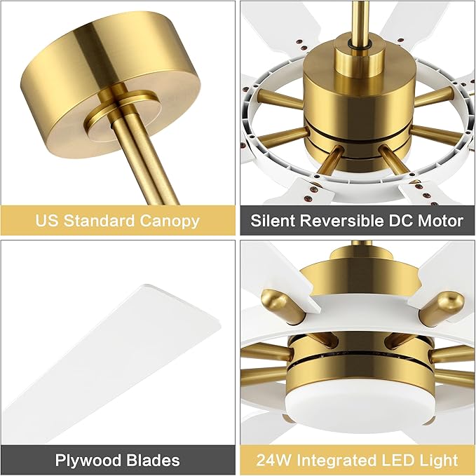 ELEHINSER 60 Inch Ceiling Fan - Image 7