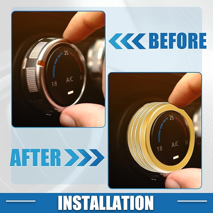 A ABSOPRO Air Conditioner Knobs Decals AC Radio Switch Knob Cover - Image 3